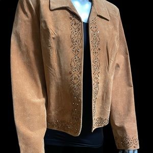 Cold water suede tan jacket L
